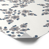 Ditsy bloemen in grijs poster (Hoek)