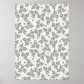 Ditsy bloemen in grijs poster (Voorkant)