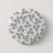 Ditsy bloemen in grijs ronde button 5,7 cm (Voorkant)