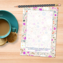 Ditsy Bloemen Patroon Handgeïllustreerde Schriftuu