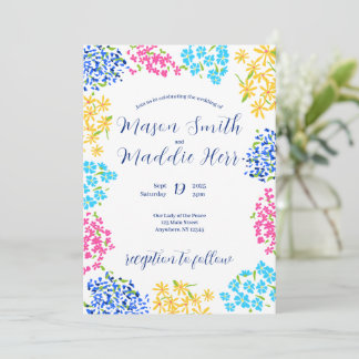 Ditsy Bloemen Uitnodiging
