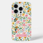 Ditsy Bloementuin met Initialen Case-Mate iPhone Case (Achterkant)