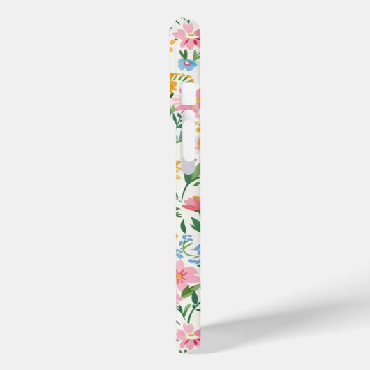 Ditsy Bloementuin met Initialen Case-Mate iPhone Case (Achterkant / Links)