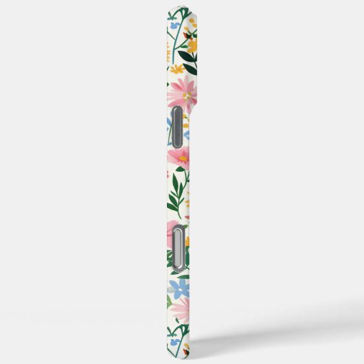 Ditsy Bloementuin met Initialen Case-Mate iPhone Case (Achterkant / Rechts)