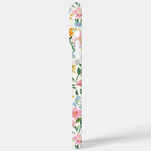 Ditsy Bloementuin met Initialen Case-Mate iPhone Case (Achterkant / Links)