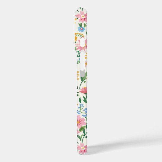 Ditsy Bloementuin met Initialen Case-Mate iPhone Case (Achterkant / Links)