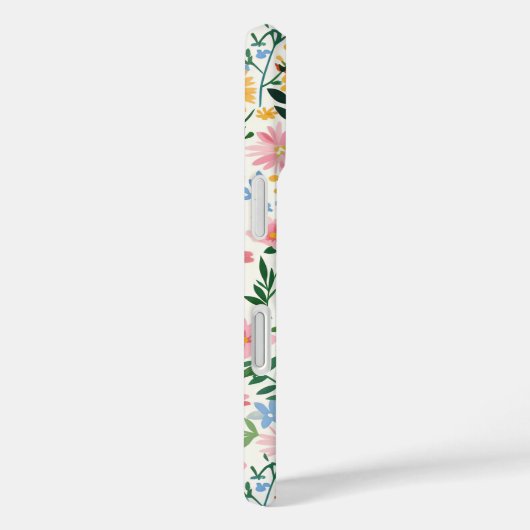 Ditsy Bloementuin met Initialen Case-Mate iPhone Case (Achterkant / Rechts)