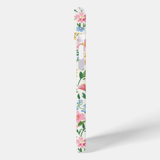 Ditsy Bloementuin met Initialen Case-Mate iPhone Case (Achterkant / Links)
