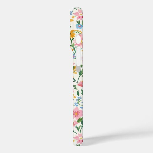 Ditsy Bloementuin met Initialen Case-Mate iPhone Case (Achterkant / Links)