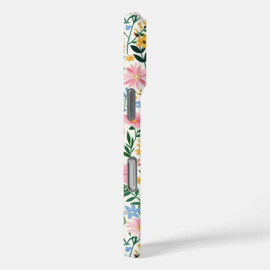 Ditsy Bloementuin met Initialen Case-Mate iPhone Case (Achterkant / Rechts)
