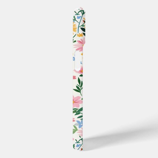 Ditsy Bloementuin met Initialen Case-Mate iPhone Case (Achterkant / Rechts)
