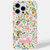 Ditsy Bloementuin Monogram Case-Mate iPhone Case (Achterkant)
