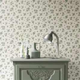 Ditsy bloemmotief gedempte neutrale cottagecore be behang