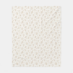 Ditsy bloemmotief gedempte neutrale zachte bleke c fleece deken