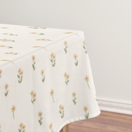 Ditsy bloemrijke cottagecore boho wilde bloem beig tafelkleed