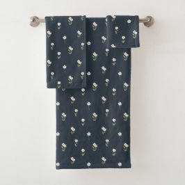 Ditsy bloemrijke cottagecore boho wilde bloem donk bad handdoek