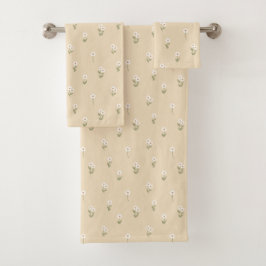 Ditsy bloemrijke cottagecore boho wilde bloem neut bad handdoek