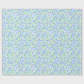  Ditsy Blue White Periwinkle Flowers Cadeaupapier (Vlak)