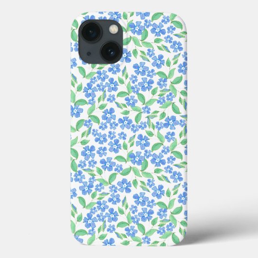  Ditsy Blue White Periwinkle Flowers Case-Mate iPhone Case (Achterkant)