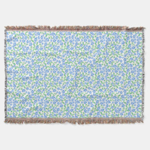 Ditsy Blue White Periwinkle Flowers Deken