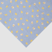 Ditsy Chicks (Chambray Blue) - Schattige vogelpatr Tissuepapier (Detail)