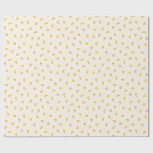 Ditsy Chicks (oude kant) - Schattige vogelpatroon Cadeaupapier (Vlak)