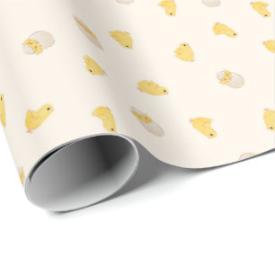 Ditsy Chicks (oude kant) - Schattige vogelpatroon Cadeaupapier