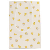 Ditsy Chicks (oude kant) - Schattige vogelpatroon Medium Cadeauzakje (Voorkant)