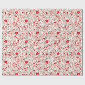 Ditsy Christmas Floral Cadeaupapier (Vlak)