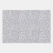 Ditsy Coral Daisies – Mini Floral Seamless Pattern Inpakpapier Vel (Voorkant)