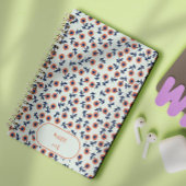 Ditsy Coral Daisies – Mini Floral Seamless Pattern Notitieboek