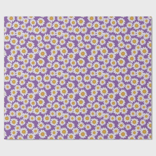 Ditsy daisy flowers cadeaupapier (Vlak)