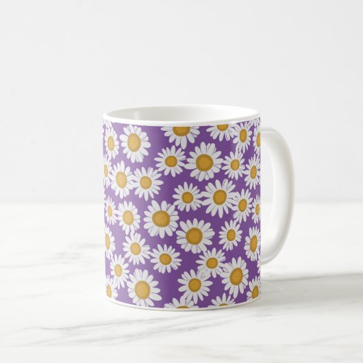 Ditsy daisy flowers koffiemok (Voorkant rechts)