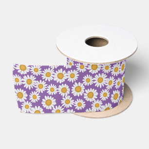Ditsy daisy flowers satijnen lint