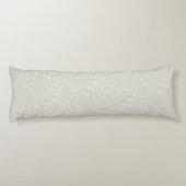 Ditsy Dots Patroon - Wit op Beige Lichaamskussen (Achterkant)