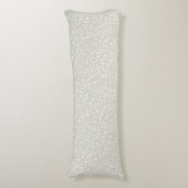 Ditsy Dots Patroon - Wit op Beige Lichaamskussen (Voorkant Verticaal)