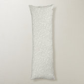 Ditsy Dots Patroon - Wit op Beige Lichaamskussen (Achterkant (Verticaal))