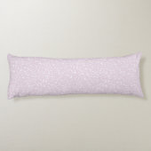 Ditsy Dots Patroon - Wit op Stof Roze Lichaamskussen (Achterkant)
