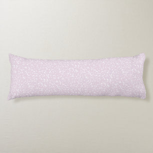 Ditsy Dots Patroon - Wit op Stof Roze Lichaamskussen