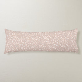 Ditsy Dots Patroon - Wit op Zachte Terracotta Lichaamskussen