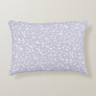 Ditsy Dots Pattern - White on Dusty Purple Accent Kussen
