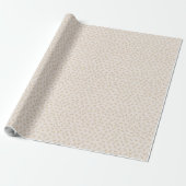 Ditsy Floral - aardetonen roestig op witte cement Cadeaupapier (Uitgerold)