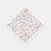 Ditsy Floral Baby shower Papier servetten (Hoek)