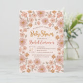 Ditsy Floral Boho Baby shower Kaart (Staand voorkant)
