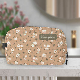 Ditsy Floral Boho Wildflower Neutral Girly Name Toilettasje