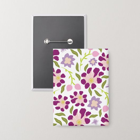 Ditsy floral button (Voorkant / Achterkant)