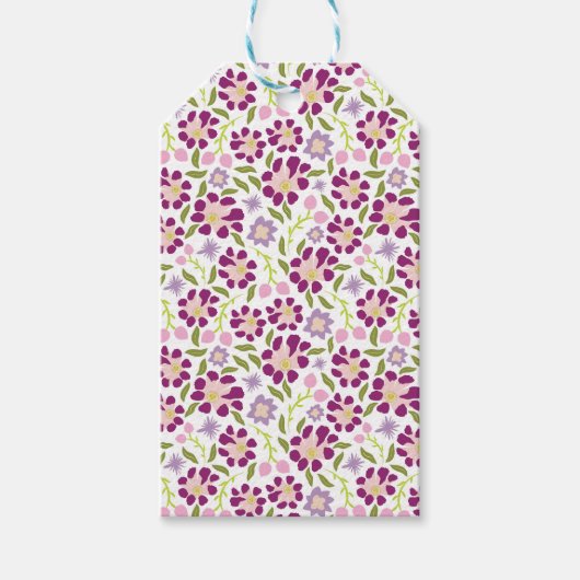 Ditsy floral cadeaulabel (Voorkant)