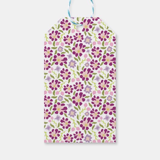 Ditsy floral cadeaulabel (Achterkant)