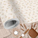 Ditsy Floral - Earthtone roest op wit cement Cadeaupapier<br><div class="desc">Ditsy floral in verschillende tinten rustige aardtoonschaduw op een witte cementachtergrond. Andere beschikbare kleurwegen.</div>