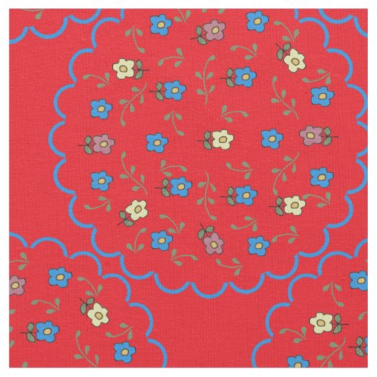 Ditsy Floral Fabric Stof (Close Up)